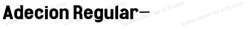 Adecion Regular字体转换